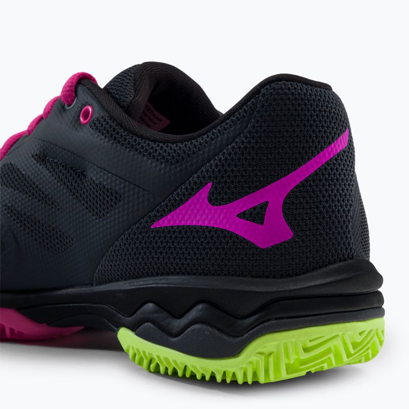 Buty do padla damskie Mizuno Wave Exceed Light Padel ebony/pink glo/neo lime 9