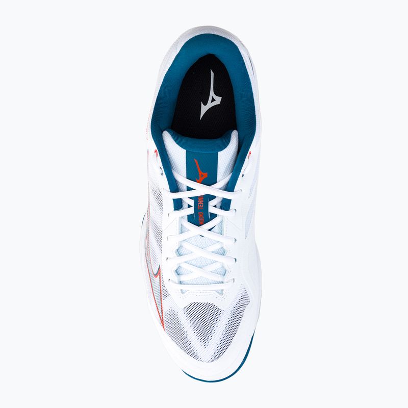 Buty do tenisa męskie Mizuno Wave Exceed Light CC white/cherry tomato/moroccan blue 6