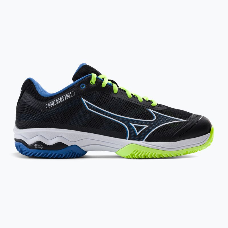 Buty do tenisa męskie Mizuno Wave Exceed Light CC black/neo lime/super sonic 2