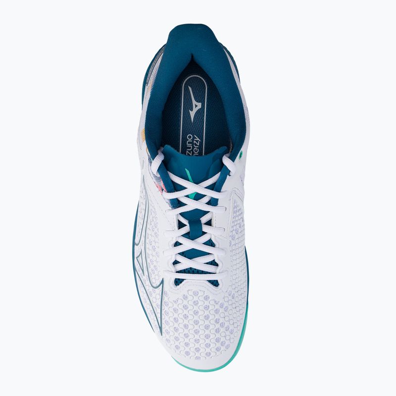 Buty do tenisa męskie Mizuno Wave Exceed Tour 5 CC white/moroccan blue/turquoise 6