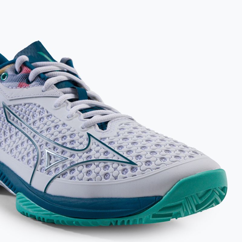Buty do tenisa męskie Mizuno Wave Exceed Tour 5 CC white/moroccan blue/turquoise 7