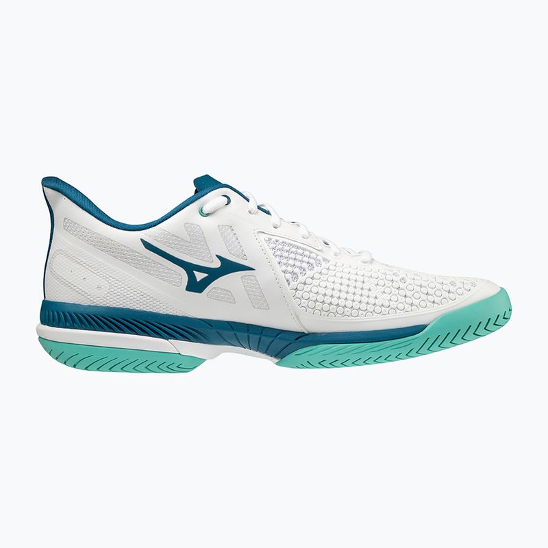 Buty do tenisa męskie Mizuno Wave Exceed Tour 5 CC white/moroccan blue/turquoise 10