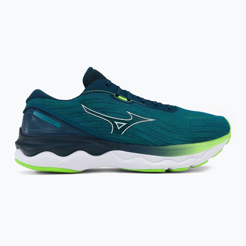 Buty do biegania męskie Mizuno Wave Skyrise 3 algiers blue/ white/ green gecko 3