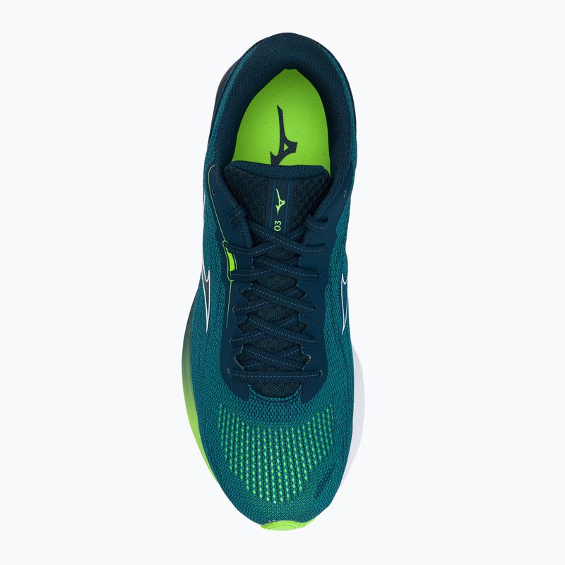 Buty do biegania męskie Mizuno Wave Skyrise 3 algiers blue/ white/ green gecko 7