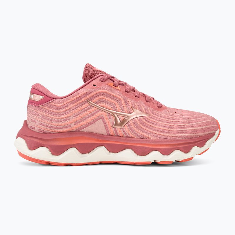 Buty do biegania damskie Mizuno Wave Horizon 6 garnet rose/rose copper/persimmon 2