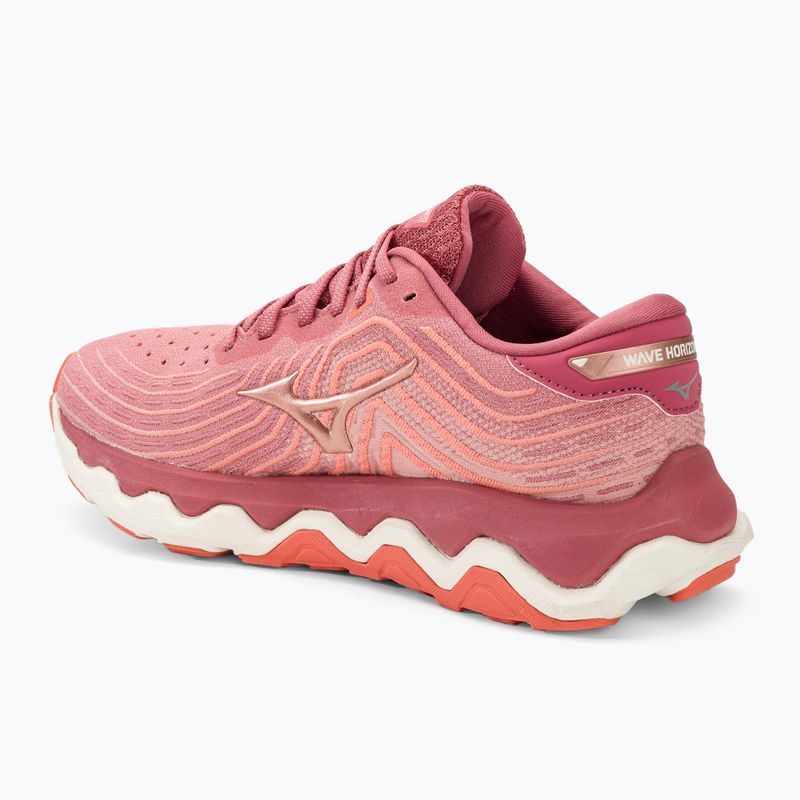 Buty do biegania damskie Mizuno Wave Horizon 6 garnet rose/rose copper/persimmon 3