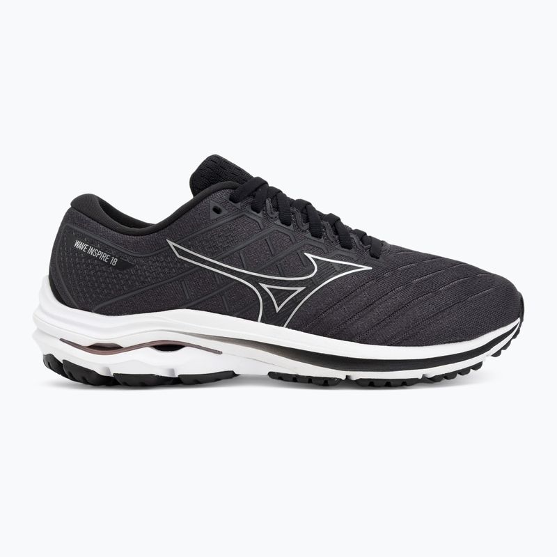 Buty do biegania męskie Mizuno Wave Inspire 18 D black/silver/ebony 2
