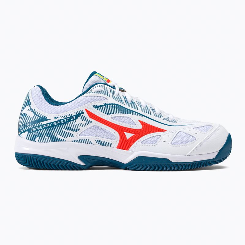 Buty do tenisa męskie Mizuno Breakshot 3 CC białe 61GC2125 2