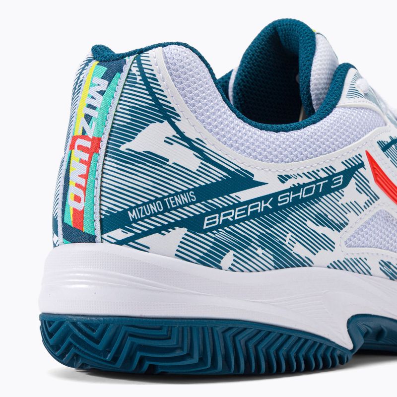 Buty do tenisa męskie Mizuno Breakshot 3 CC białe 61GC2125 8