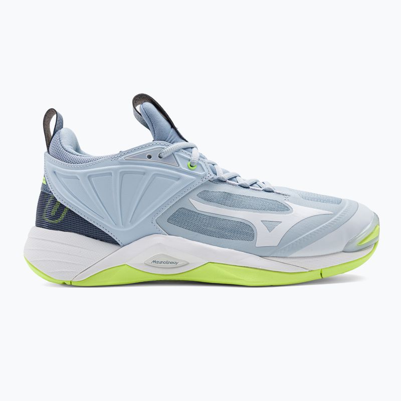 Buty do siatkówki damskie Mizuno Wave Momentum 2 heather/white/neo lime 2