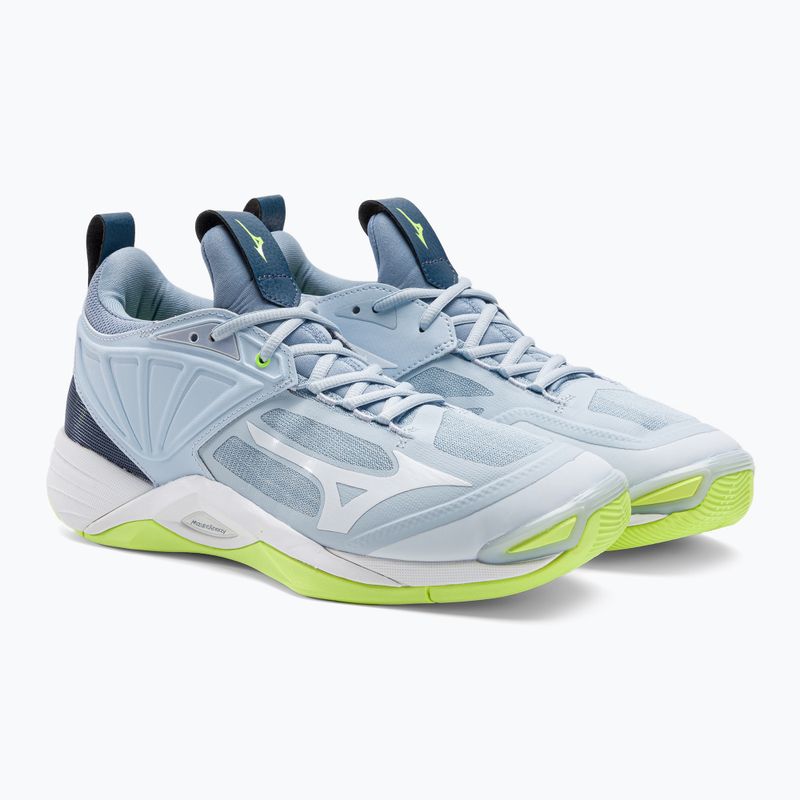 Buty do siatkówki damskie Mizuno Wave Momentum 2 heather/white/neo lime 4