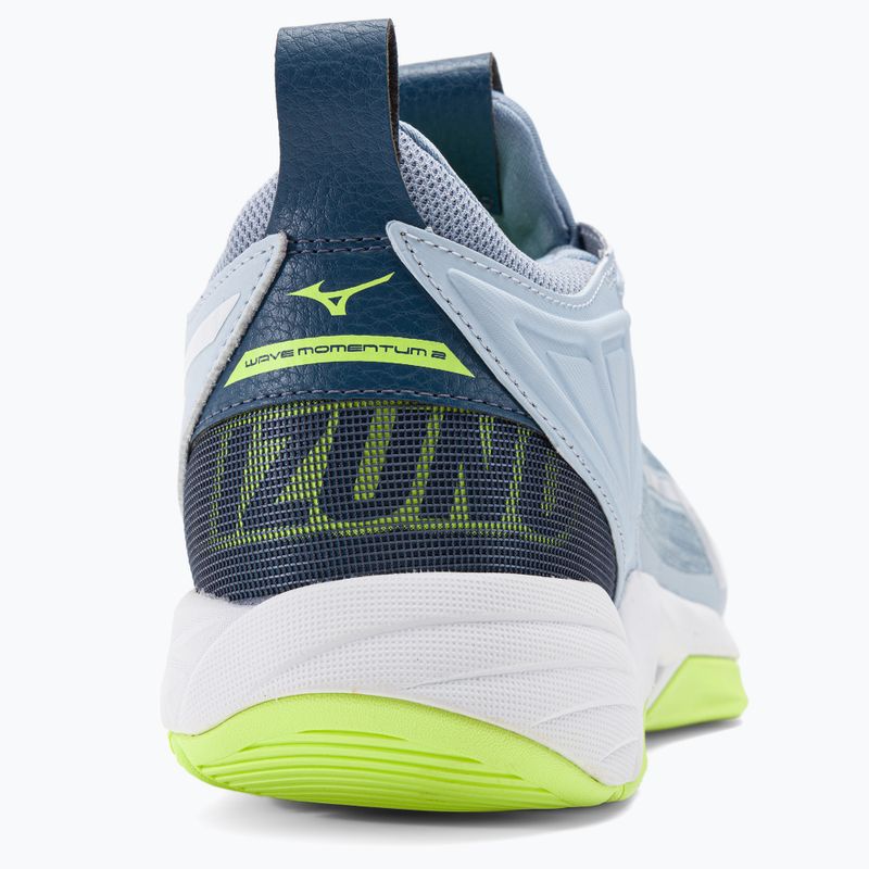 Buty do siatkówki damskie Mizuno Wave Momentum 2 heather/white/neo lime 9