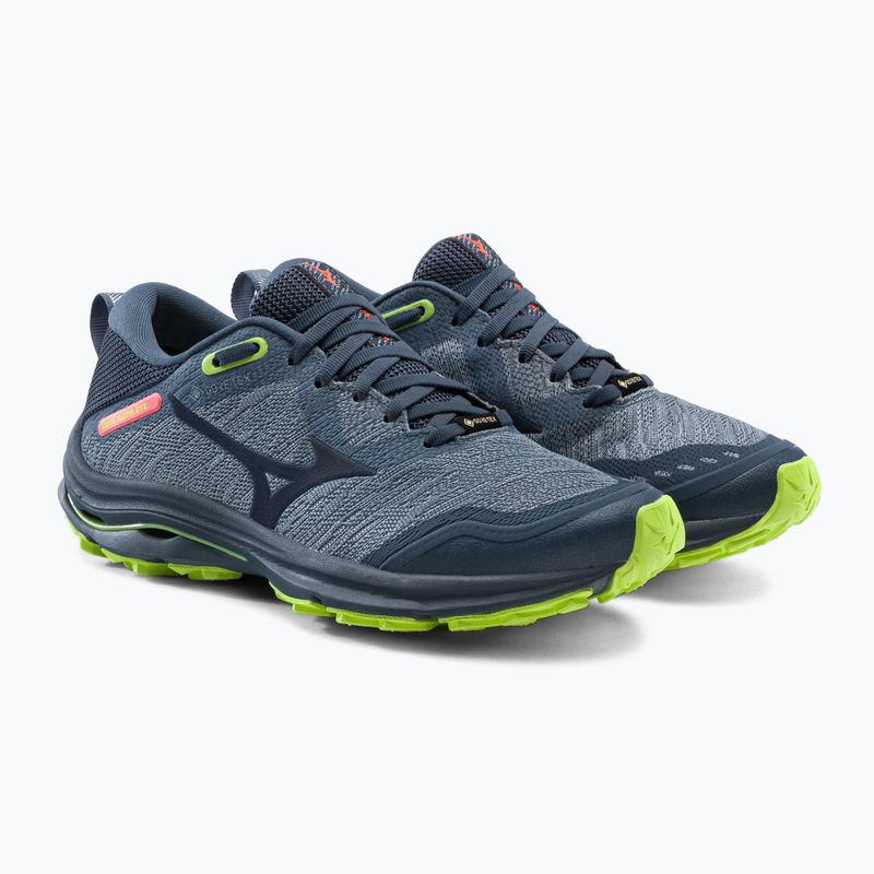 Buty do biegania damskie Mizuno Wave Rider GTX vintage indigo/ vintage indigo/ neo lime 7