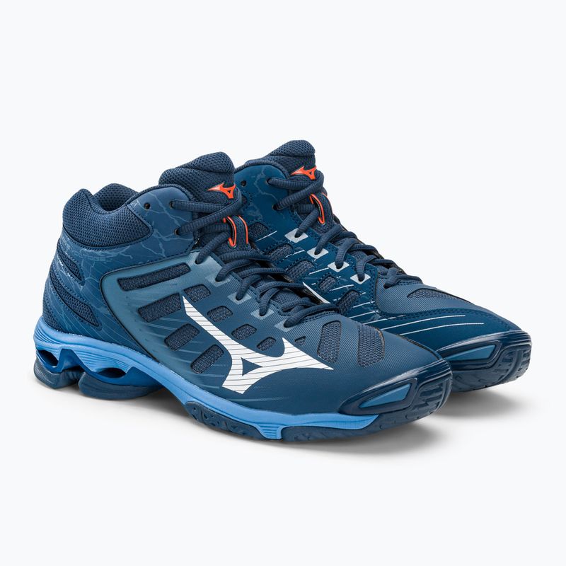 Buty do siatkówki Mizuno Wave Voltage Mid granatowo-niebieskie V1GA216521 5