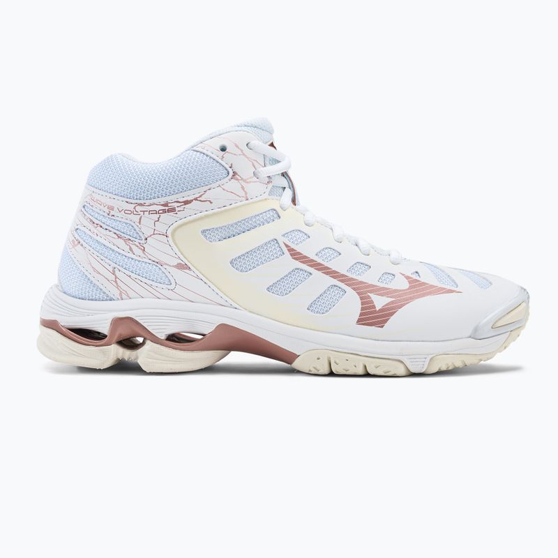 Buty do siatkówki damskie Mizuno Wave Voltage Mid białe V1GC216536 2