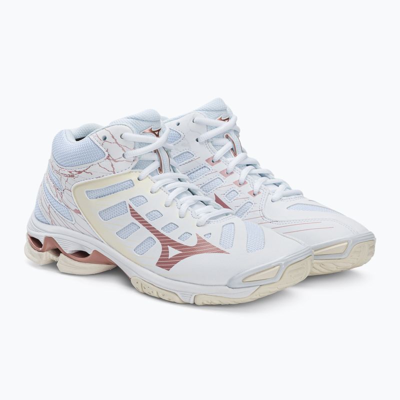 Buty do siatkówki damskie Mizuno Wave Voltage Mid białe V1GC216536 4