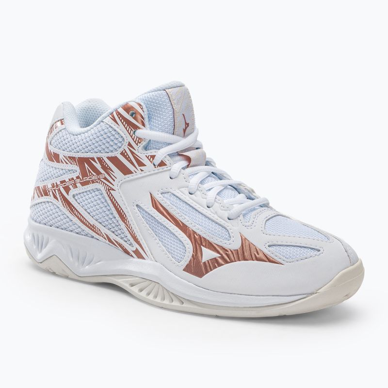 Buty do siatkówki damskie Mizuno Thunder Blade 3 Mid białe V1GC217536