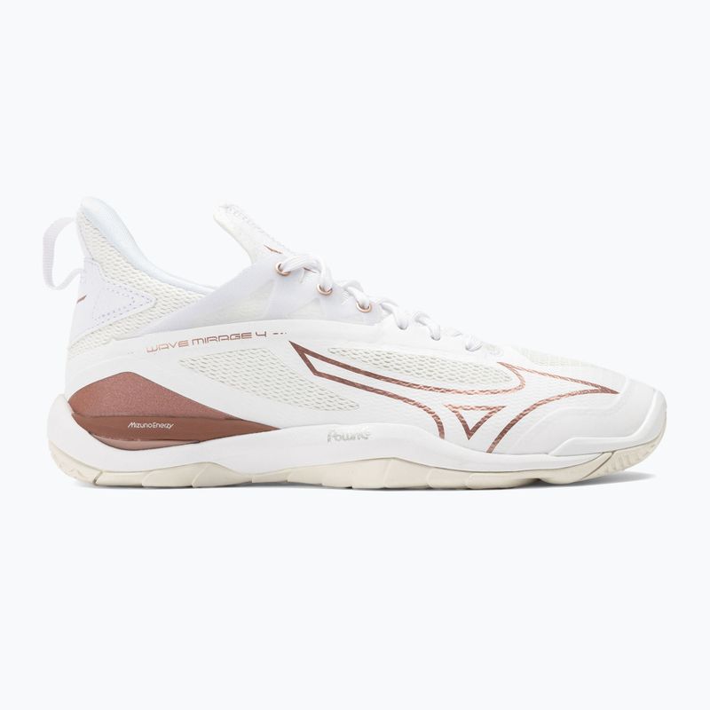 Buty do piłki ręcznej damskie Mizuno Wave Mirage 4 white/rose/snow white 2