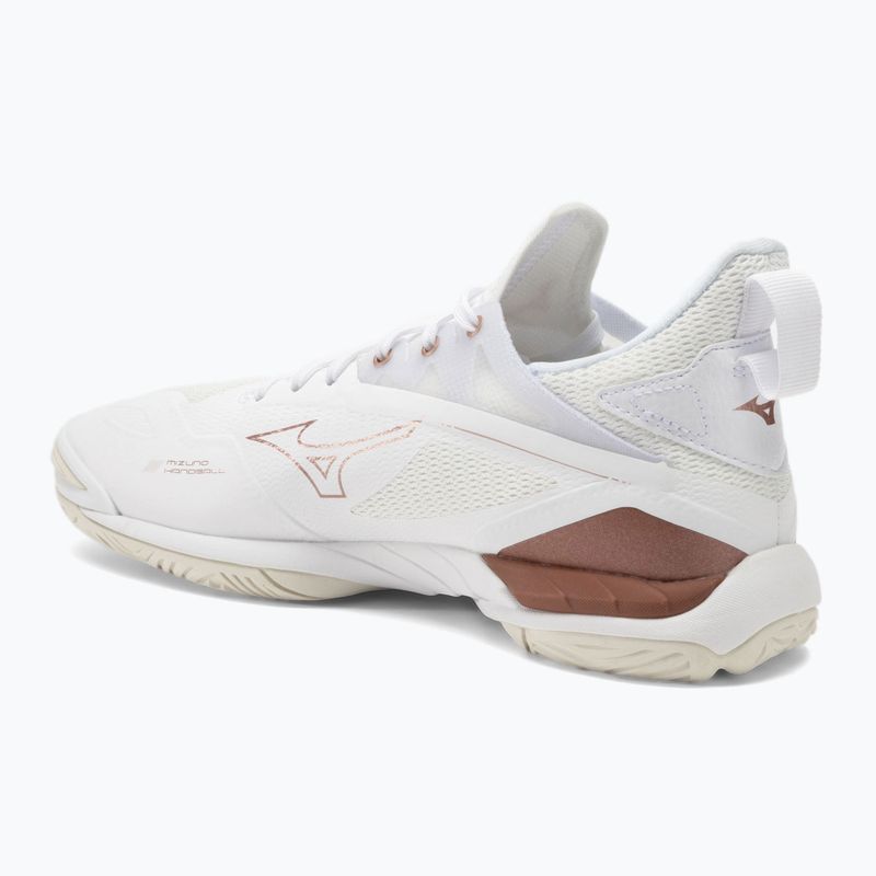 Buty do piłki ręcznej damskie Mizuno Wave Mirage 4 white/rose/snow white 3