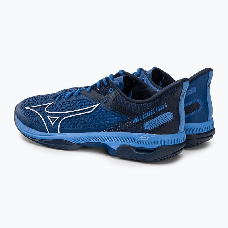 Buty do tenisa męskie Mizuno Wave Exceed Tour 5 AC true blue/white/dress blues 3