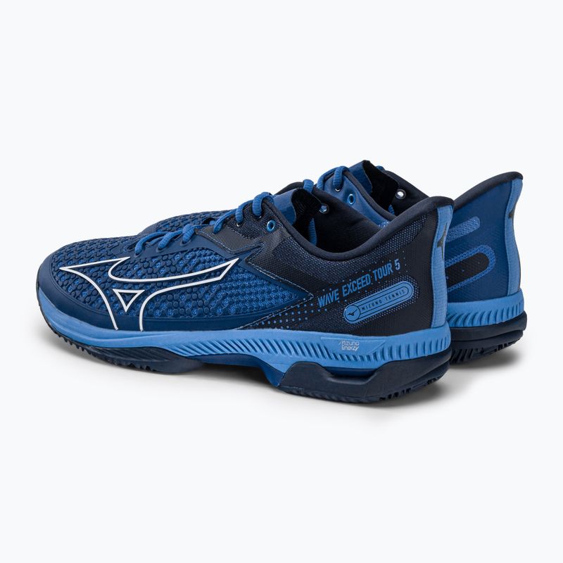 Buty do tenisa męskie Mizuno Wave Exceed Tour 5 CC true blue/white/dress blues 3