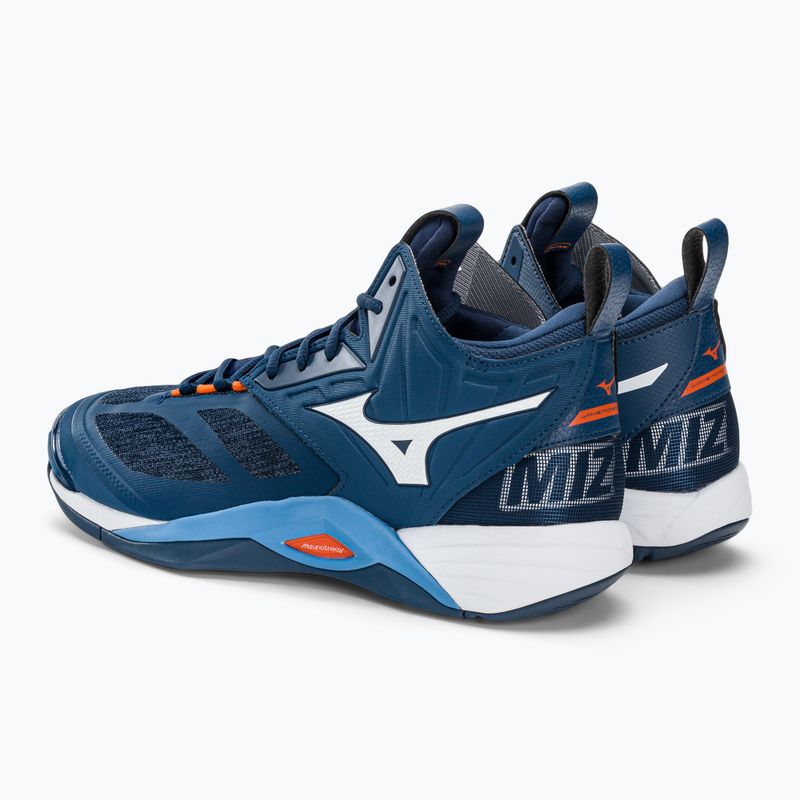 Buty do siatkówki męskie Mizuno Wave Momentum 2 Mid dark denim/white/scarlet ibis 3