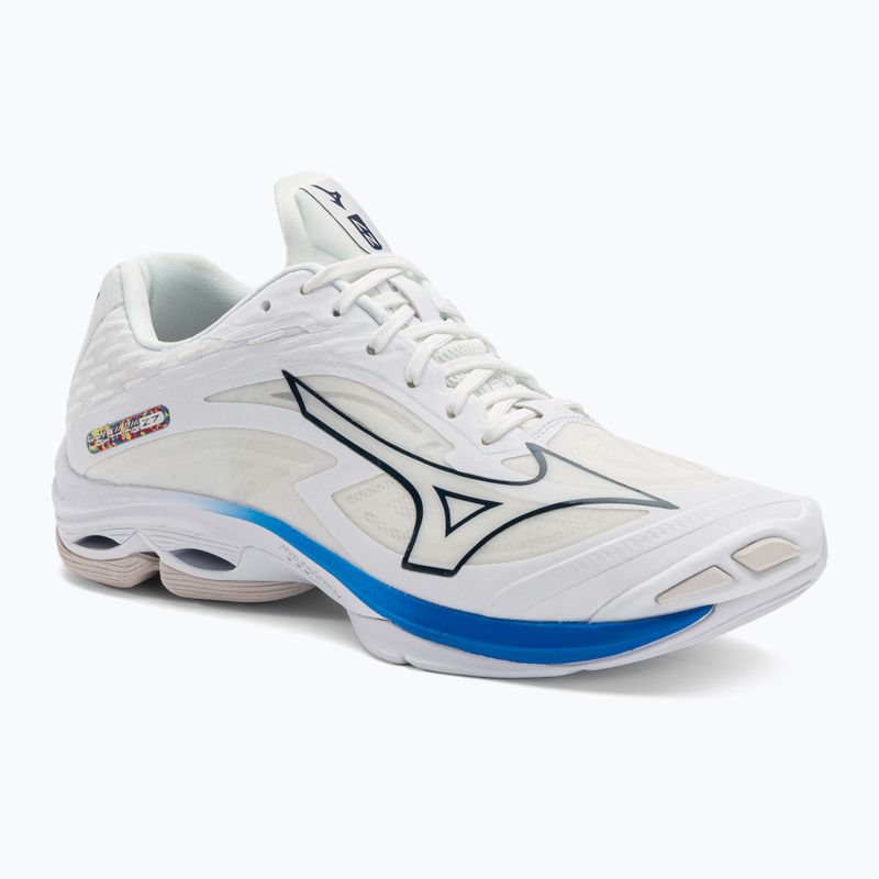 Buty do siatkówki męskie Mizuno Wave Lightning Z7 undyed white/moonlit ocean/peace blue