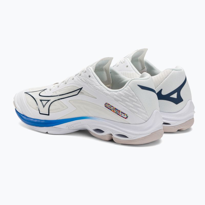 Buty do siatkówki męskie Mizuno Wave Lightning Z7 undyed white/moonlit ocean/peace blue 4