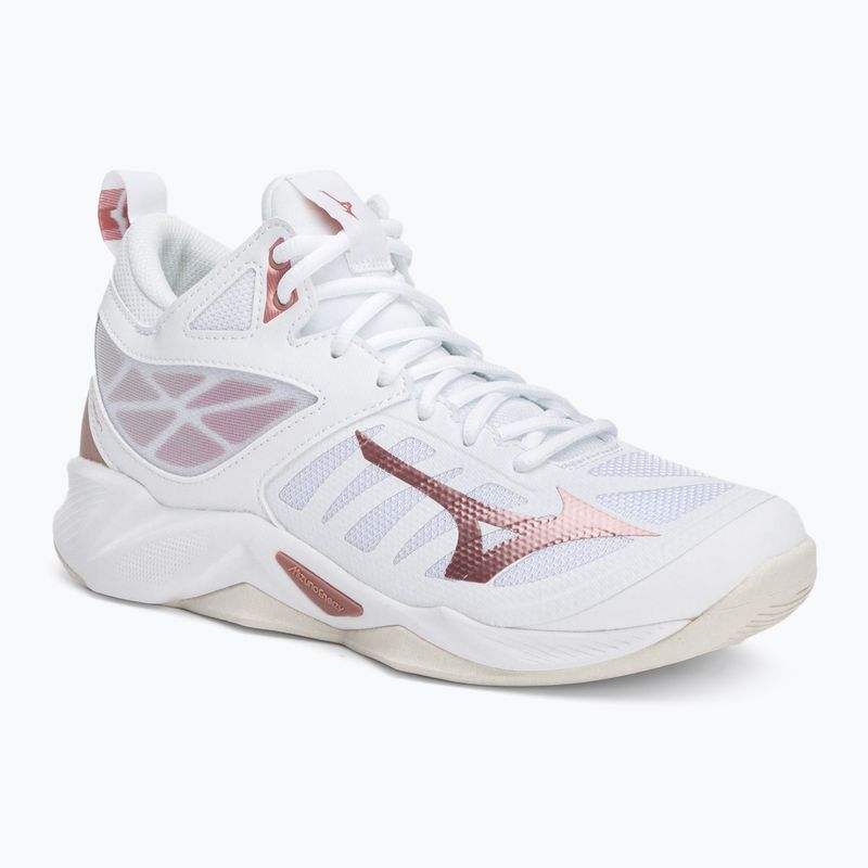 Buty do siatkówki damskie Mizuno Wave Dimension Mid białe V1GC224536
