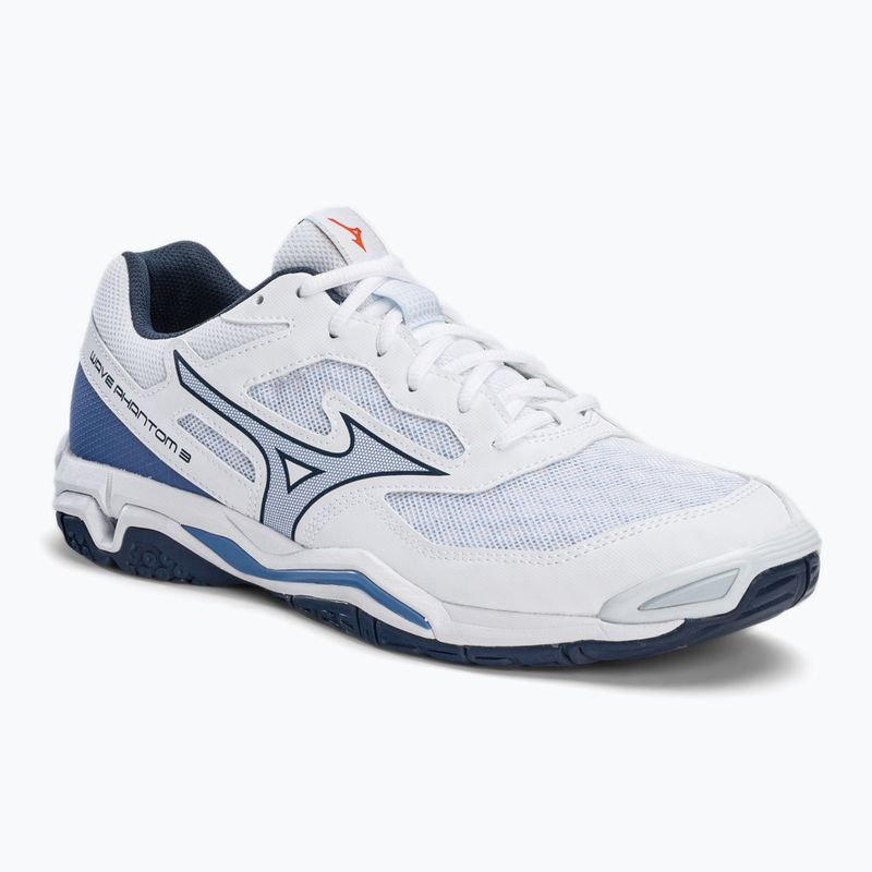 Buty do piłki ręcznej Mizuno Wave Phantom 3 white/dark denim/blue jasper