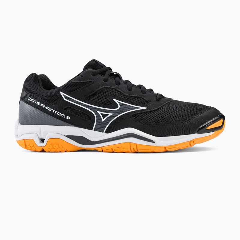 Buty do piłki ręcznej Mizuno Wave Phantom 3 black/white/zinnia 2