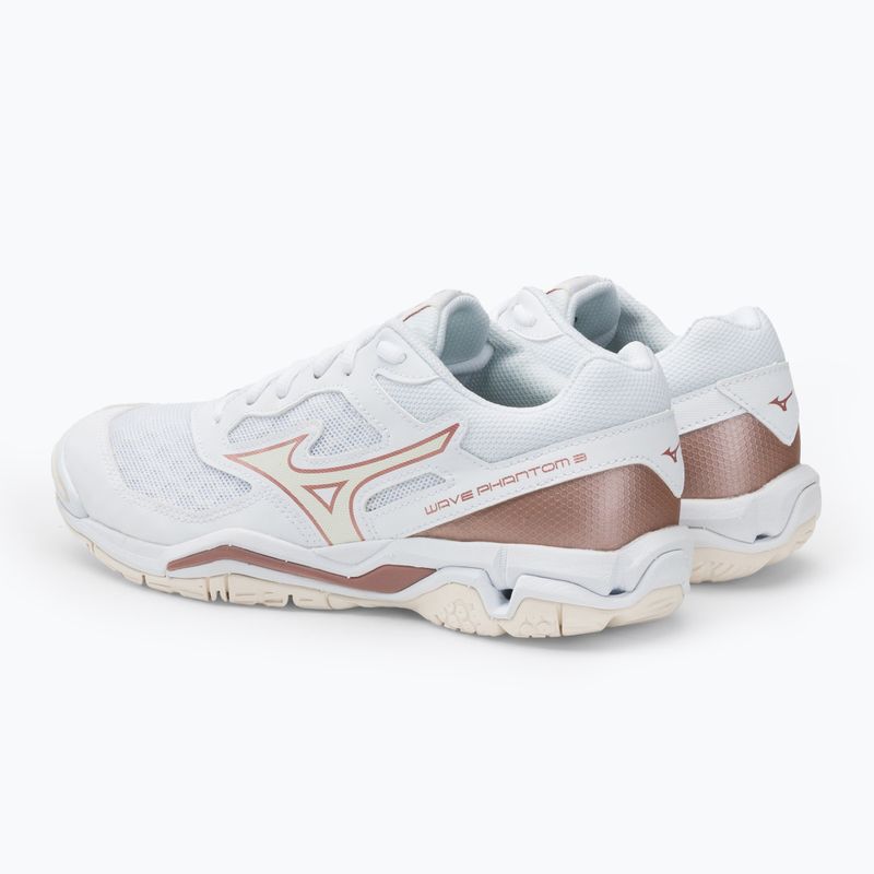 Buty do piłki ręcznej damskie Mizuno Wave Phantom 3 białe X1GB226036 3