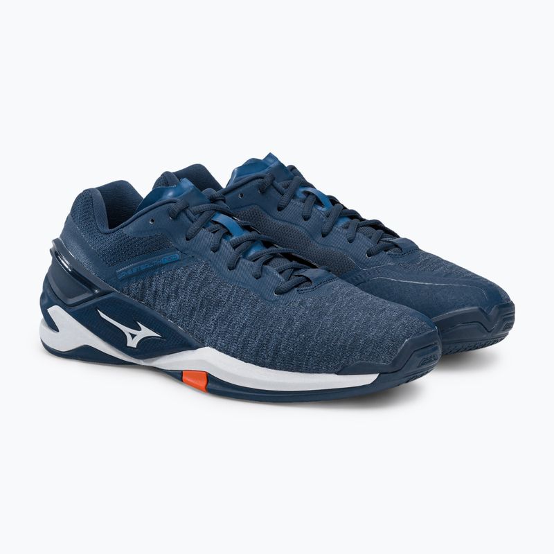 Buty do piłki ręcznej Mizuno Wave Stealth Neo dark denim/white/blue jasper 5