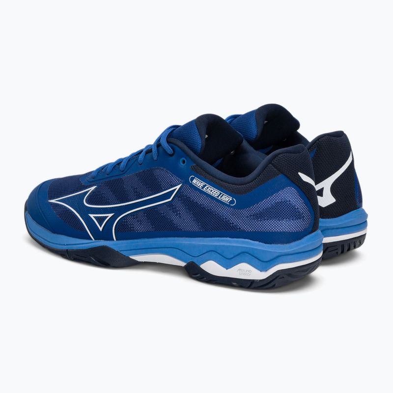 Buty do tenisa męskie Mizuno Wave Exceed Light AC true blue/white/dress blues 3