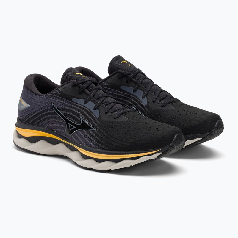 Buty do biegania męskie Mizuno Wave Sky 6 black/tradewinds/gold fusion 4