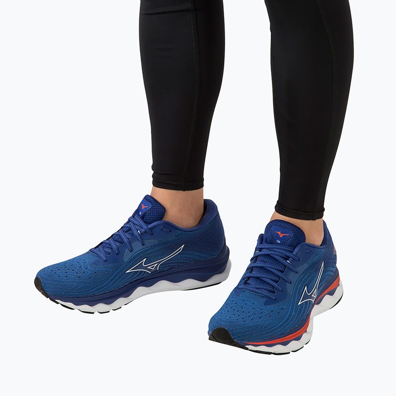 Buty do biegania męskie Mizuno Wave Sky 6 turkish sea/white/cherry tomato 3