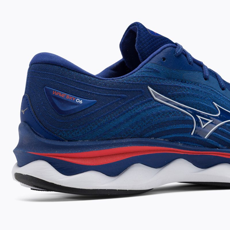 Buty do biegania męskie Mizuno Wave Sky 6 turkish sea/white/cherry tomato 11