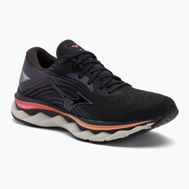 Buty do biegania damskie Mizuno Wave Sky 6 black/quicksilver/hot coral