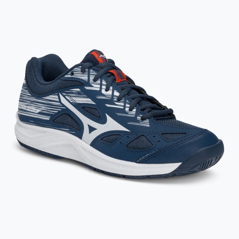 Buty do piłki ręcznej dziecięce Mizuno Stealth Star C niebieskie X1GC2107K21