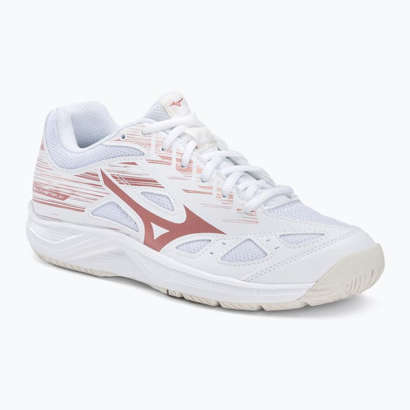 Buty do piłki ręcznej dziecięce Mizuno Stealth Star C białe X1GC2107K36