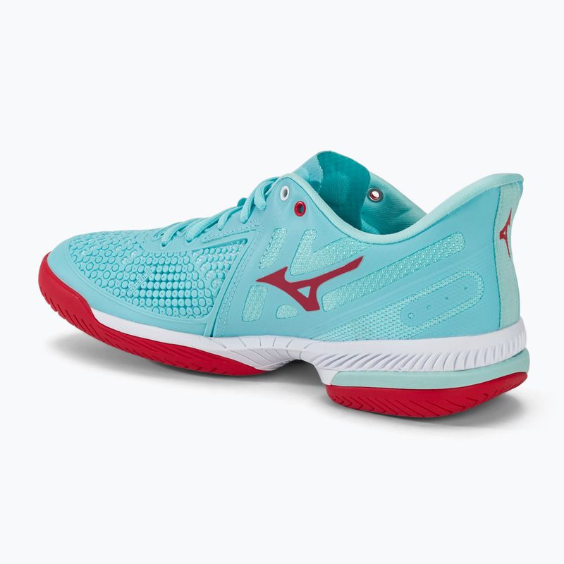 Buty do tenisa damskie Mizuno Wave Exceed Tour 5 AC tanger turquoise/fiery coral 2/white 3