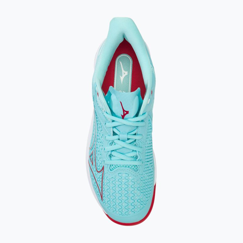 Buty do tenisa damskie Mizuno Wave Exceed Tour 5 AC tanger turquoise/fiery coral 2/white 5