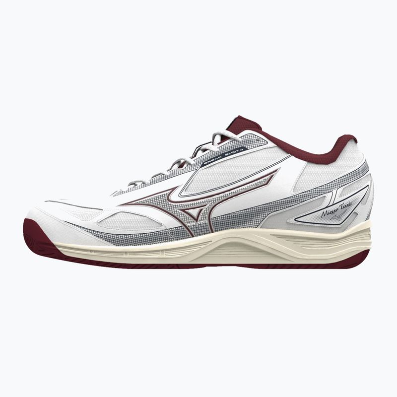 Buty do tenisa damskie Mizuno Break Shot 4 AC white/ cabernet/ papyrus 10