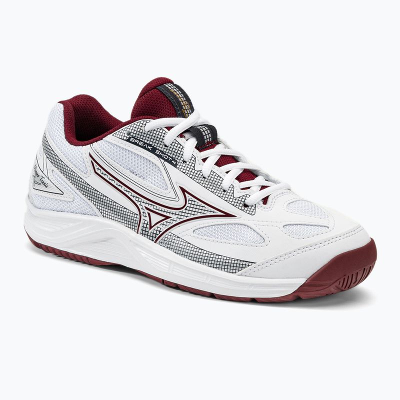 Buty do tenisa damskie Mizuno Break Shot 4 AC white/ cabernet/ papyrus