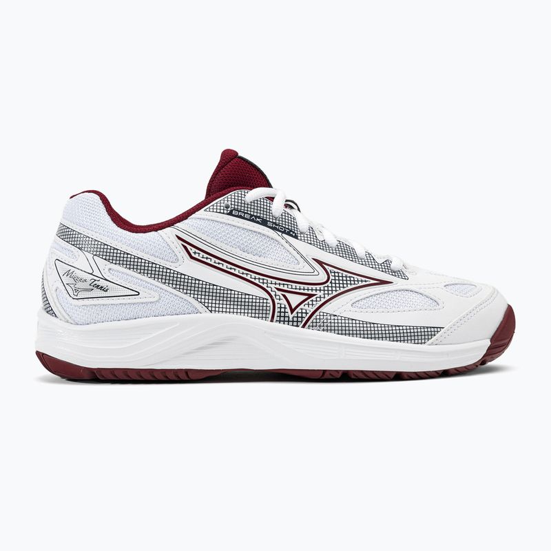 Buty do tenisa damskie Mizuno Break Shot 4 AC white/ cabernet/ papyrus 2