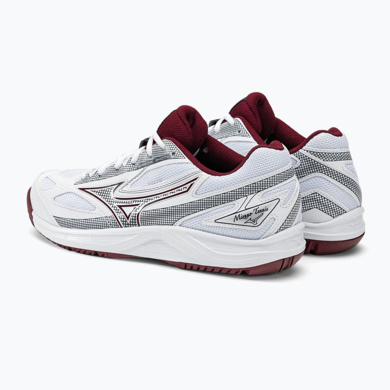 Buty do tenisa damskie Mizuno Break Shot 4 AC white/ cabernet/ papyrus 3