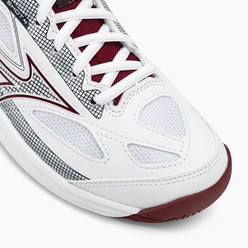 Buty do tenisa damskie Mizuno Break Shot 4 AC white/ cabernet/ papyrus 7