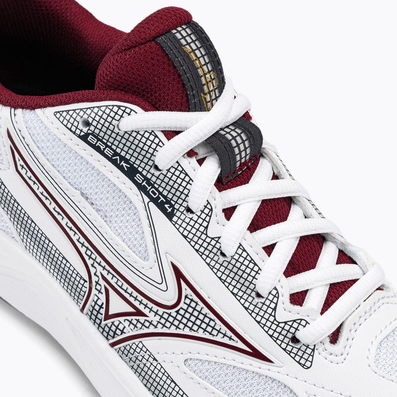 Buty do tenisa damskie Mizuno Break Shot 4 AC white/ cabernet/ papyrus 8