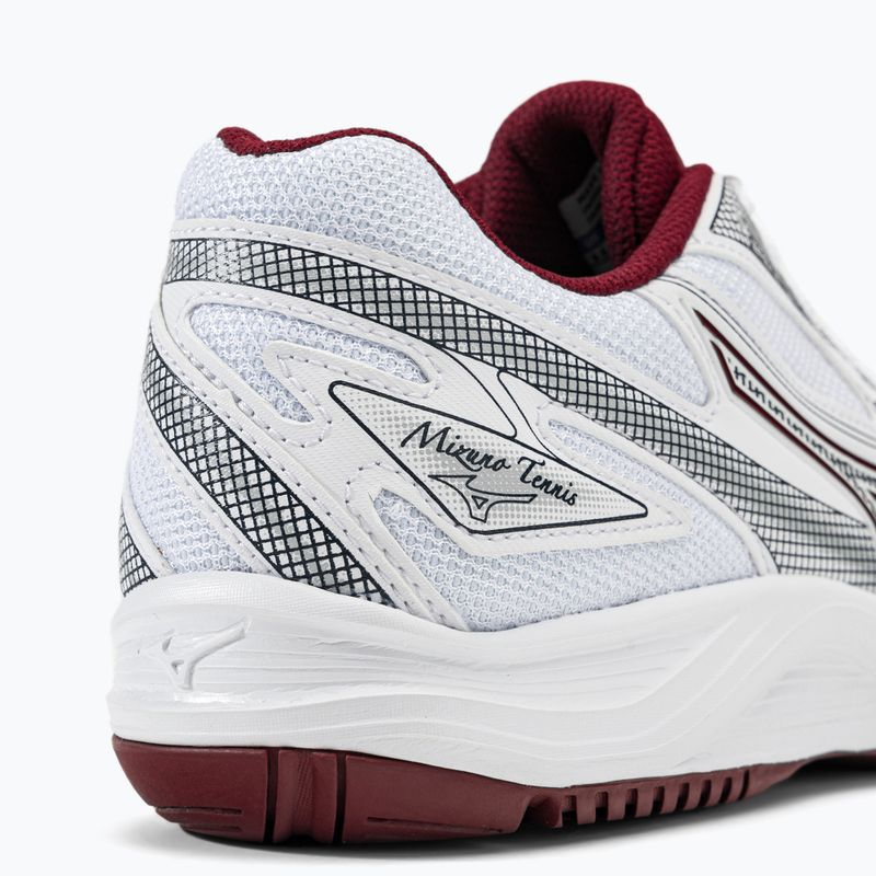 Buty do tenisa damskie Mizuno Break Shot 4 AC white/ cabernet/ papyrus 9