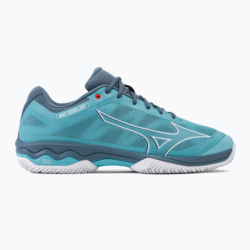 Buty do tenisa męskie Mizuno Wave Exceed Light CC maui blue/white/china blue 2